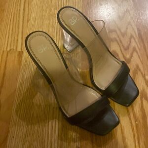 BP clear plastic heels